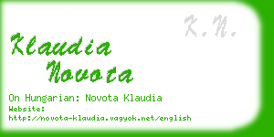 klaudia novota business card
